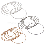 18 Strands 3 Colors Spring Bracelets, Minimalist Bracelets, Steel French Wire Gimp Wire, for Stackable Wearing, Mixed Color, 1.5~2mm, Inner Diameter: 58.5mm, 6 strands/color(TWIR-LP0001-01)