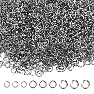 300Pcs 3 Style Iron Open Jump Rings, Ring, Gunmetal, 100pcs/style(IFIN-UN0001-03)