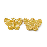 Rack Plating Alloy Pendants, Cadmium Free & Nickel Free & Lead Free, Butterfly Charm, Matte Gold Color, 13x17x2.5mm, Hole: 1.4mm(PALLOY-M202-06MG)