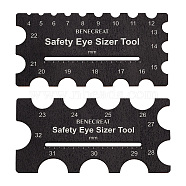 Wooden Gauge Board, Safety Eye Sizer Tool, Black, 16x8x0.5cm, 2pcs/set(AJEW-WH0475-81)