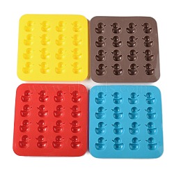 Square with Duck DIY Food Grade Silicone Mold, Cake Molds (Random Color is not Necessarily The Color of the Picture), Random Color, 175x175x14mm, Inner Diameter: 30x28mm(DIY-K075-29)