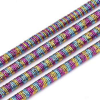 Polyester & Cotton Cords, with Iron Chain inside, Colorful, 4mm, about 54.68 yards(50m)/bundle