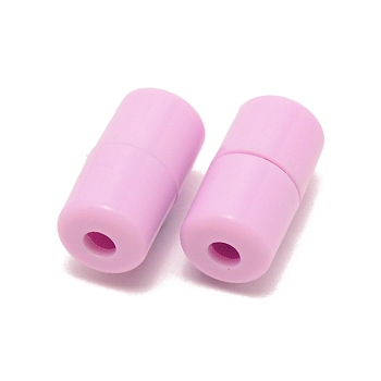 Plastic Screw Clasps, for Shoelace Buckles, Column, Plum, 18x9.5mm, Hole: 3mm