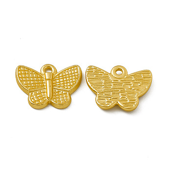 Rack Plating Alloy Pendants, Cadmium Free & Nickel Free & Lead Free, Butterfly Charm, Matte Gold Color, 13x17x2.5mm, Hole: 1.4mm