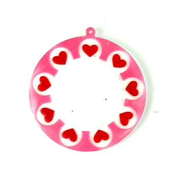 Valentine's Day Silicone Pendant Molds, Resin Casting Molds, for Keychain Clasps Craft Making, Heart Pattern, 89x83x6mm, Hole: 2.5mm, Inner Diameter: 80x87mm