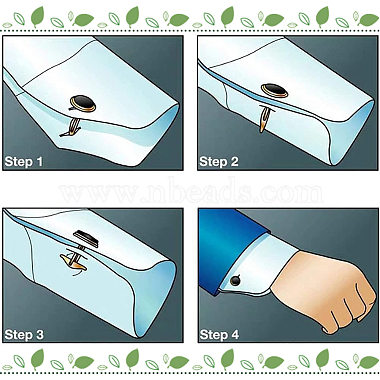 Unicraftale diy cúpula en blanco 304 kit para hacer gemelos de acero inoxidable(DIY-UN0056-02)-5