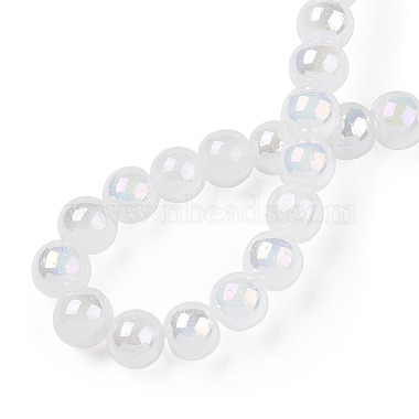 Electroplate Imitation Jade Glass Beads Strands(GLAA-T032-J6mm-AB01)-5