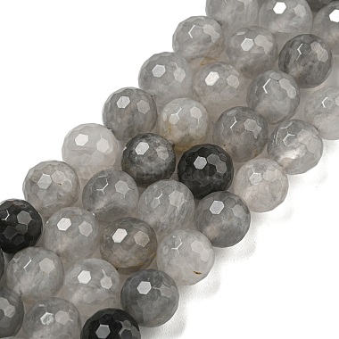 Round Cloudy Quartz Beads