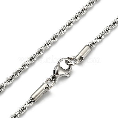 304 Edelstahl Halsketten Unisex-Seil-Kette Halsketten(NJEW-507L-10)-3