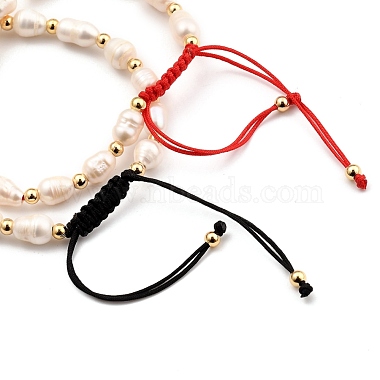 Ensembles de bracelets de perles tressées en fil de nylon réglable(BJEW-JB05382)-3