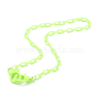 Lawn Green Acrylic Necklaces