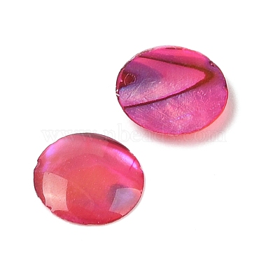 Natural Abalone Shell/Paua Shell Resin Cabochons(SSHEL-K003-8MM-01)-2