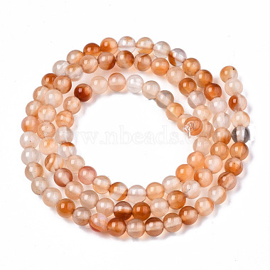 Rose naturel agate perles brins(G-S359-239)-2
