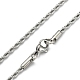 304 Stainless Steel Necklaces Unisex Rope Chain Necklaces(NJEW-507L-10)-3