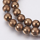Electroplate Non-Magnetic Synthetic Hematite Beads Strands(G-F585-A-8mm)-2