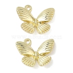 Alloy Pendants, Butterfly, Rack Plating, Golden, 14x17x3.5mm, Hole: 1.5mm(FIND-L025-06G)