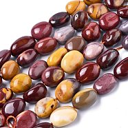 Natural Mookaite Beads Strands, Tumbled Stone, Nuggets, 11~15x6~9mm, Hole: 1mm, about 35pcs/Strand, 15.75 inch~15.94 inch(40~40.5cm)(G-XCP0006-18)