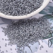 MIYUKI Delica Beads, Cylinder, Japanese Seed Beads, 11/0, (DB2392) Inside Dyed Pewter, 1.3x1.6mm, Hole: 0.8mm, about 20000pcs/bag, 100g/bag(SEED-J020-DB2392)
