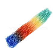 Gradient Color Baking Painted Glass Bead Strands, Faceted, Bicone, Colorful, 2.9~3.3x2.5mm, Hole: 0.8mm, about 146~150pcs/strand, 15.35~16.2''(39~40.5cm)(DGLA-A039-T2mm-A014)