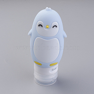 Creative Portable 90ml Silicone Points Bottling, Shower Shampoo Cosmetic Emulsion Storage Bottle, Cartoon Penguin, Light Steel Blue, 123x55mm, Capacity: about 90ml(X-MRMJ-WH0006-D03)