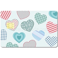 Rectangle PVC Plastic Waterproof Card Stickers, Self-adhesion Card Skin for Bank Card Decor, Heart, 186.3x137.3mm(DIY-WH0432-270)