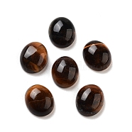 Natural Tiger Eye Cabochons, Oval, 12x10x4.5mm(G-G145-01A-29)