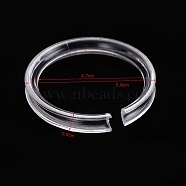 50Pcs Transparent Plastic Single Bracelet Display Rings, Clear, 0.9x5.6cm(PW-WG30686-02)