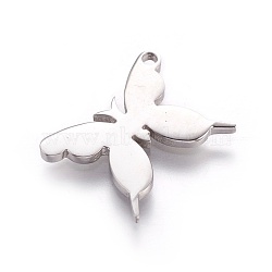 Tarnish Resistant 304 Stainless Steel Pendants, Butterfly, Stainless Steel Color, 13x16.5x1.5mm, Hole: 1mm(STAS-P234-49P)