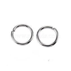 Tarnish Resistant 304 Stainless Steel Jump Rings, Open Jump Rings, Stainless Steel Color, 8x1mm, 18 Gauge, Inner Diameter: 6mm(STAS-D448-098P-8mm)