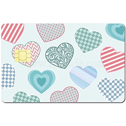 Rectangle PVC Plastic Waterproof Card Stickers, Self-adhesion Card Skin for Bank Card Decor, Heart, 186.3x137.3mm(DIY-WH0432-270)