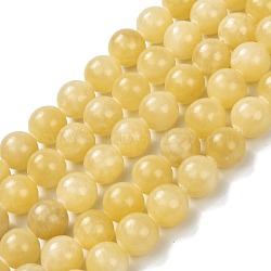 Natural Topaz Jade Beads Strands, Round, 10mm, Hole: 1.2mm, about 38pcs/strand, 15.16''(38.5cm)(G-P454-01D-01)