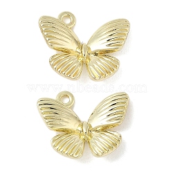 Alloy Pendants, Butterfly, Rack Plating, Golden, 14x17x3.5mm, Hole: 1.5mm(FIND-L025-06G)