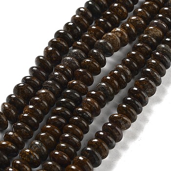 Natural Bronzite Beads Strands, Rondelle, 8~9x5~5.5mm, Hole: 1.2mm, about 78~80pcs/strand, 15.31~15.47 inch(38.9~39.3cm)