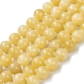 Natural Topaz Jade Beads Strands, Round, 10mm, Hole: 1.2mm, about 38pcs/strand, 15.16''(38.5cm)