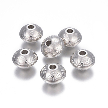 CCB Plastic Beads, Rondelle, Platinum, 15.5x10.5~11mm, Hole: 3.5mm