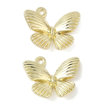 Alloy Pendants, Butterfly, Rack Plating, Golden, 14x17x3.5mm, Hole: 1.5mm