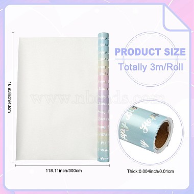 Rainbow Gradient Birthday Gift Wrapping Paper(DIY-FZC0002-03C)-4