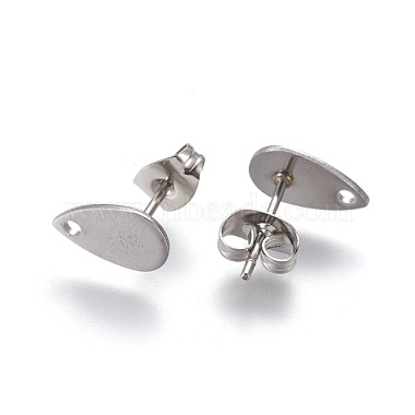 304 Stainless Steel Stud Earring Findings(STAS-O119-11A-P)-2