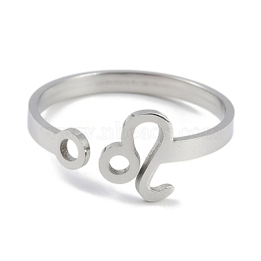 Non-Tarnish Constellations 304 Stainless Steel Open Cuff Ring for Women(RJEW-L122-001P-11)-2