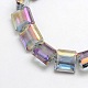 Electroplate Crystal Glass Square Beads Strands(EGLA-F064B-12)-1