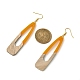 Two Tone Resin & Wood Dangle Earrings(EJEW-JE05508-01)-2