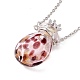 Glass Perfume Vial with Crown Pendant Necklace(NJEW-H218-01E)-1