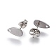 Accessoires de puces d'oreilles en 304 acier inoxydable(STAS-O119-11A-P)-2