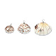 Natural Clam Shell Copper Wire Wrapped Pendants(PALLOY-JF02056-01)-1