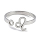 Non-Tarnish Constellations 304 Stainless Steel Open Cuff Ring for Women(RJEW-L122-001P-11)-2