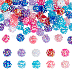 100Pcs 10 Colors Opaque Resin Beads, Round, Mixed Color, 10x8mm, Hole: 1.8mm, 10pcs/color(RESI-GO0001-06)