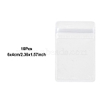 PVC Resealable Bags, Zip Top Bags, Self Seal Bag, Rectangle, Clear, 6x4cm, Unilateral Thickness: 4.5 Mil(0.115mm), 10pcs(OPP-YW0001-08A)