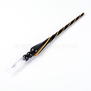 Glass Dip Pen, Black, 18.9x1.3x1.3cm(AJEW-WH0182-36A)