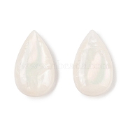 Opaque Resin Decoden Cabochons, Teardrop, White, 16.5x10x4mm(CRES-I036-15C)