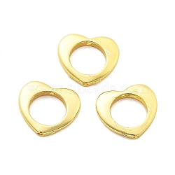 Brass Bead Frame, Lead Free & Cadmium Free, Long-Lasting Plated, Heart, Golden, 12x14x2mm, Hole: 0.8mm(KK-H495-04G)